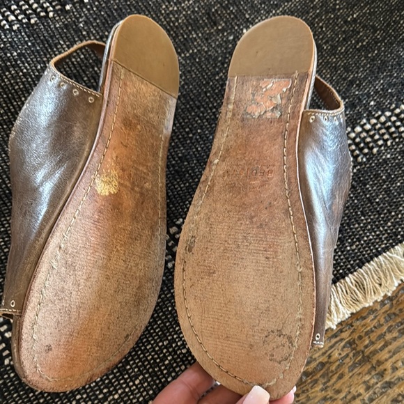 Brown Leather Sandals with Studded Detail - Picture 4 of 4